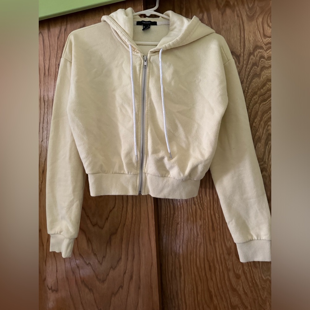 Yellow Cropped Zipup (Small)